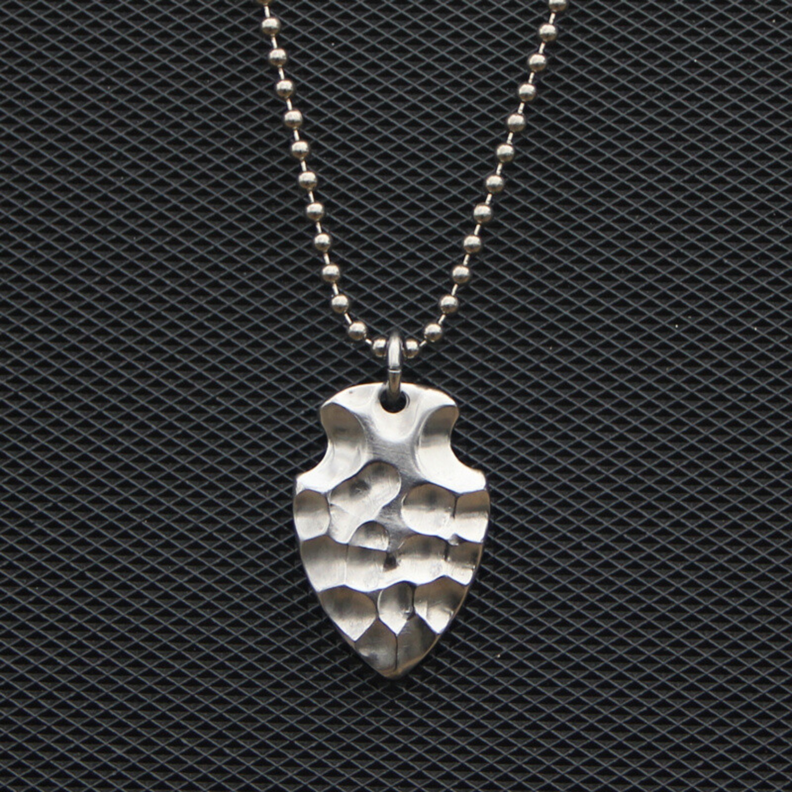 Solid Handmade Titanium Alloy Double-sided Engraving Crater Necklace Pendant EDC