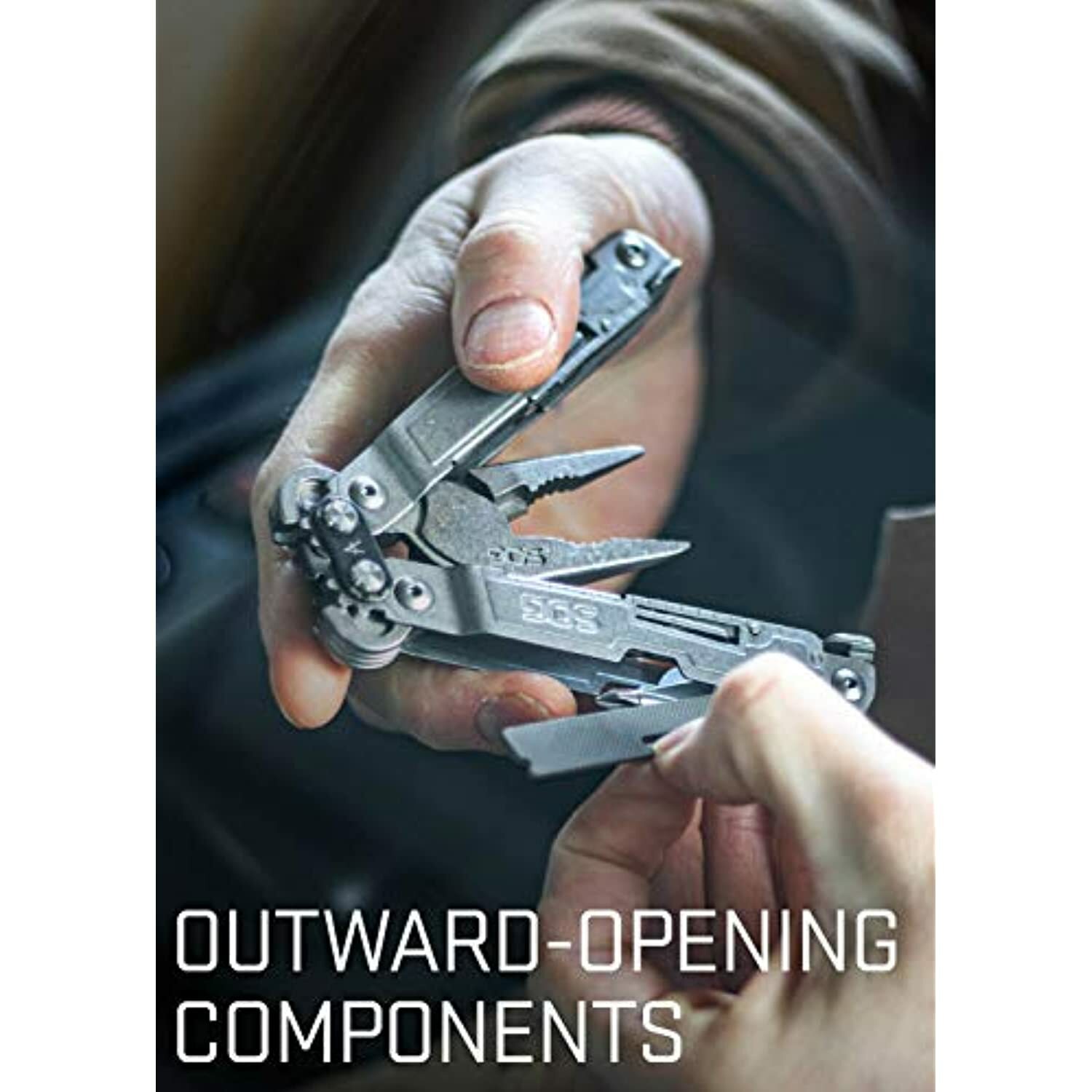 SOG PowerAccess Multi-Tool Pliers with 2.4 inch Folding Knife – Lightweight EDC