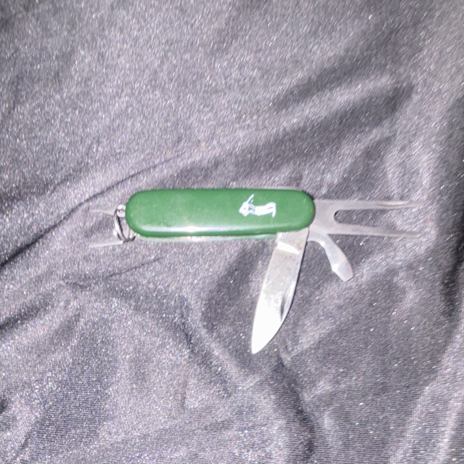 Vintage Green Swiss Army Style Golf Pocket Knife – Unbranded. Golfer 91mm
