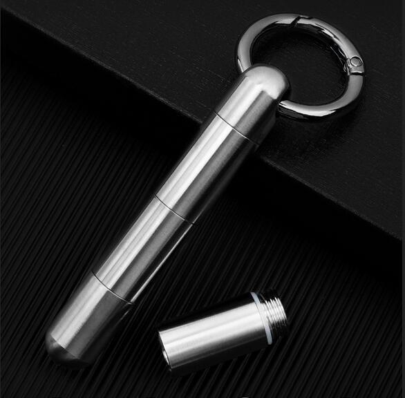 Titanium Alloy Waterproof Case Pill Sealed Box Portable EDC Outdoor Storage Tool