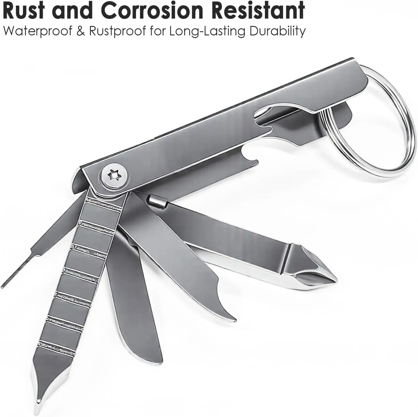 Keychain Pocket Multitool EDC Sim Card Opener bottle Knife Screwdriver Hex file