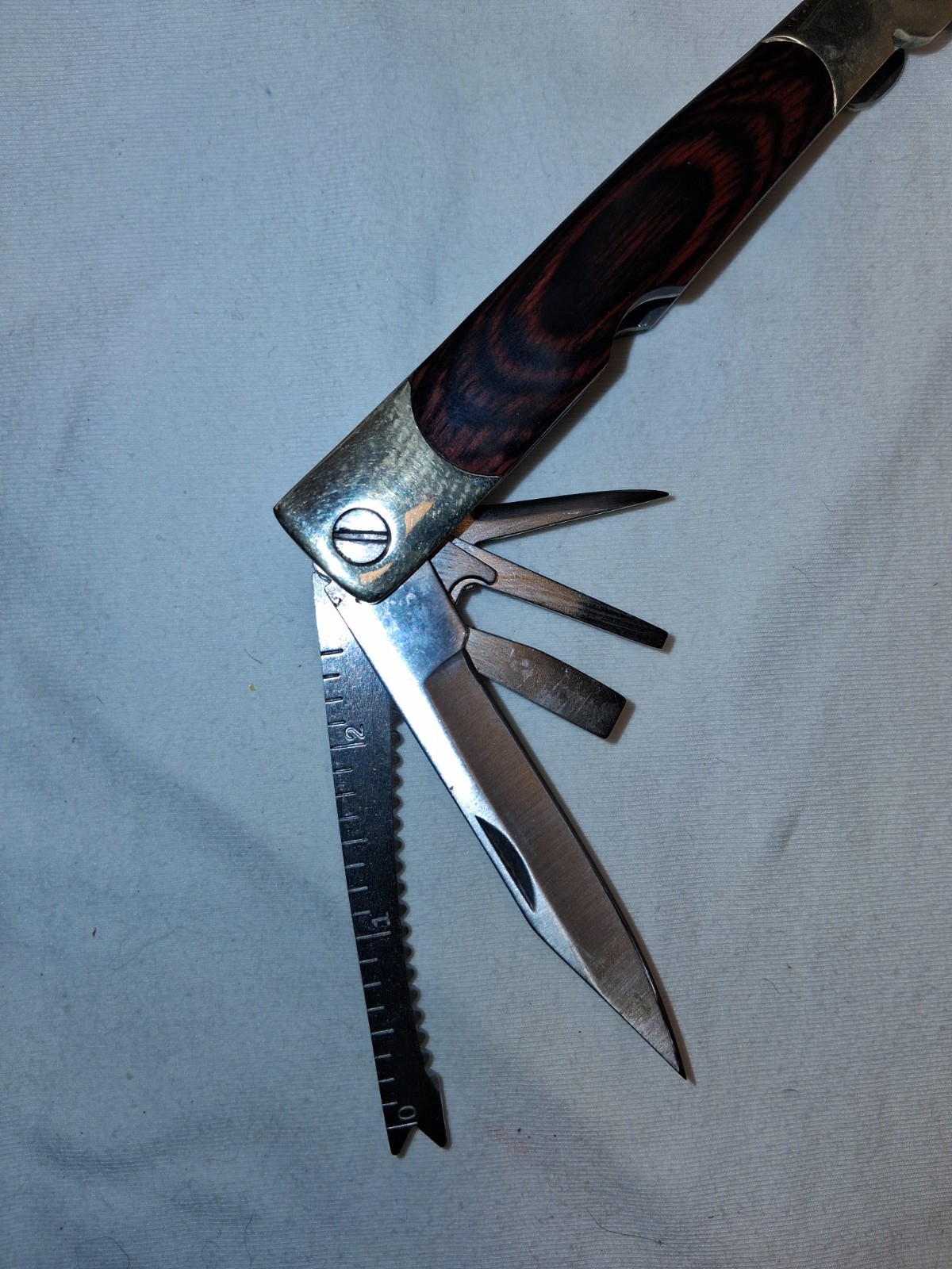 Appalachian Trail Multi-Tool 12-1 Tool – Stainless Steel Wood Inlay