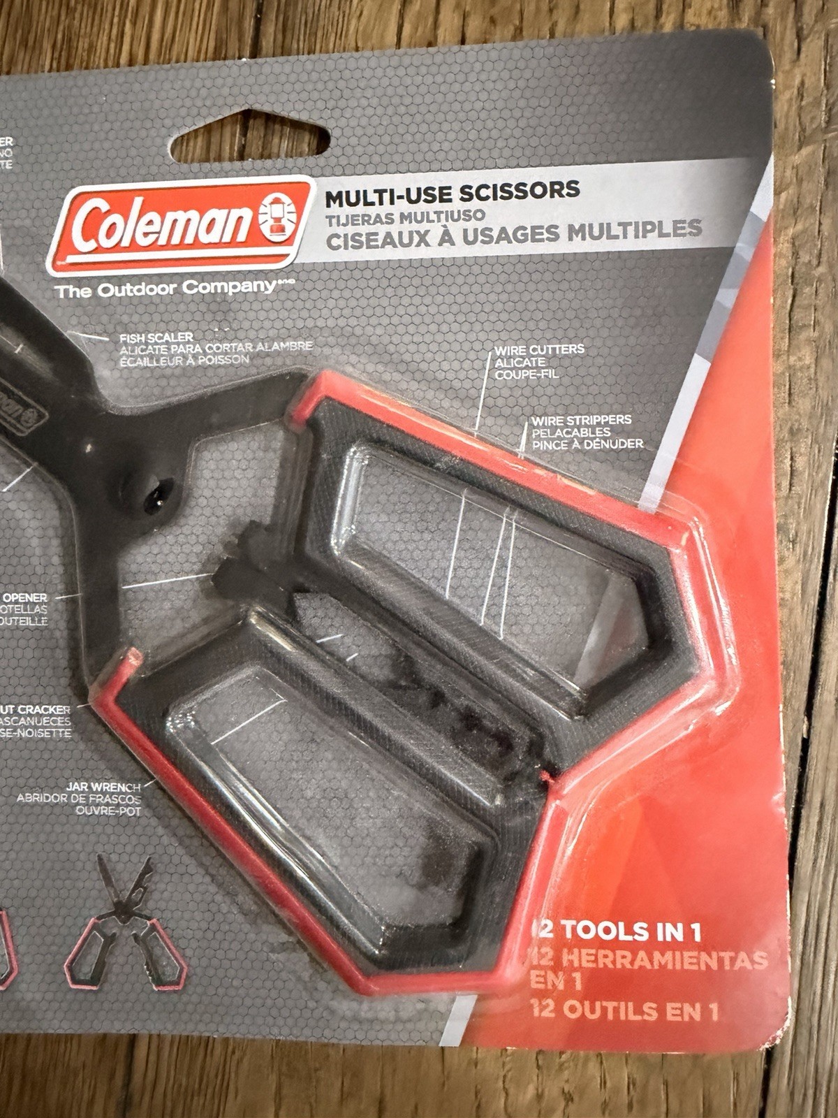 Coleman Multi-Use Scissors 12-in-1 Multi-Tool Black/Red 0321-03749