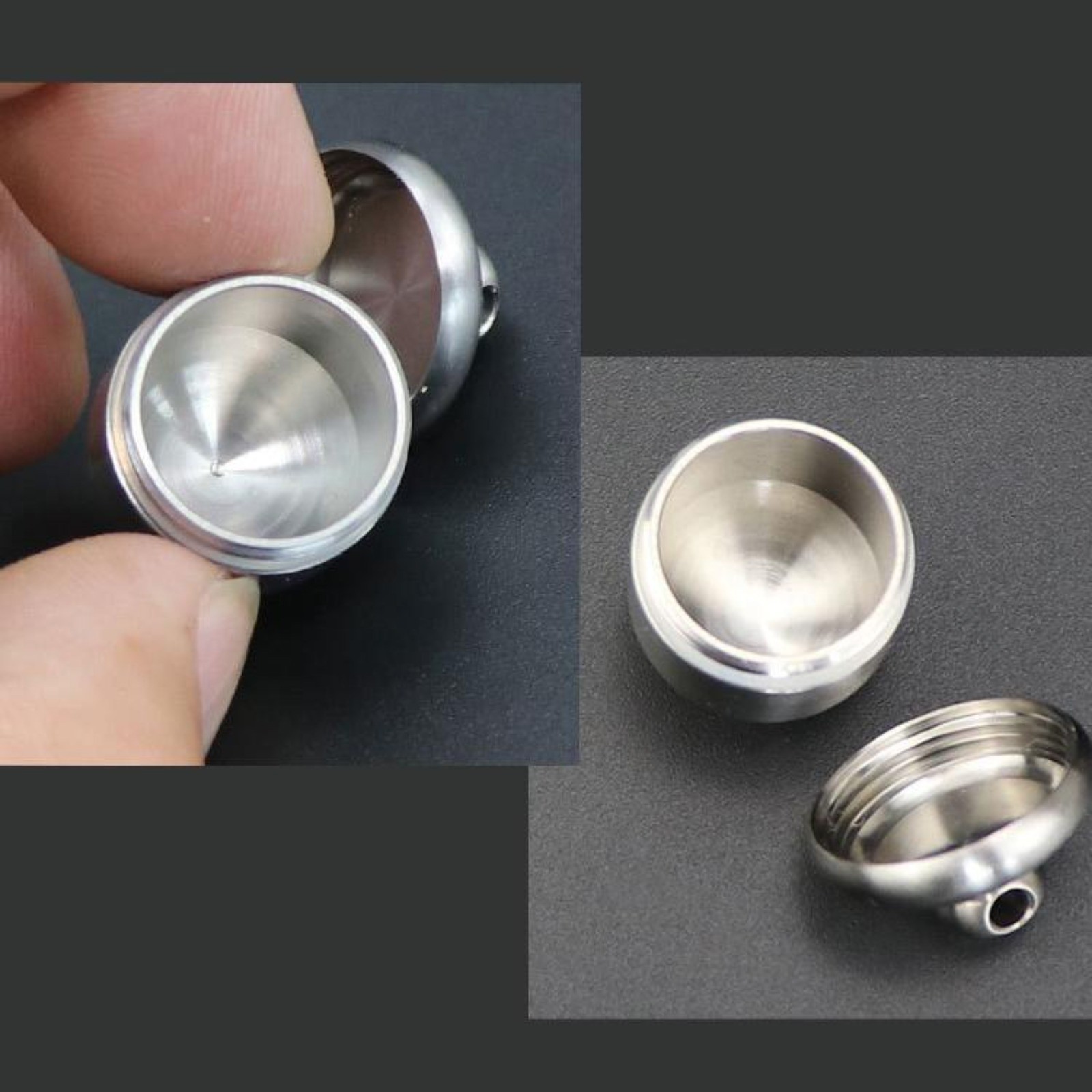 Pure Titanium Pill Holder Case Container Organizer Portable Keychain Waterproof