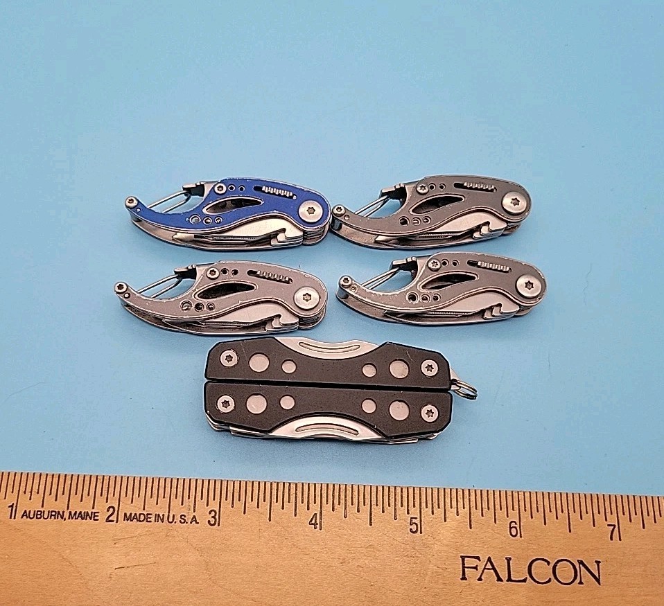 Gerber Curve / Clutch Mini Multi-Tool – LOT OF 5 – Blade, File, Screwdrivers
