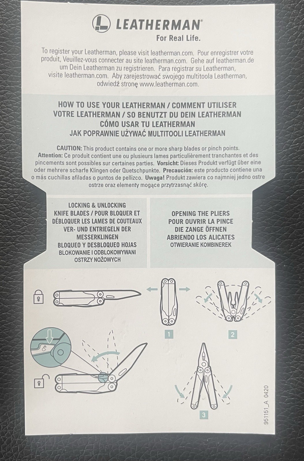 BNIB Leatherman Rev Multi Purpose 14 Tool Folding Pliers Pocket Knife Belt Clip