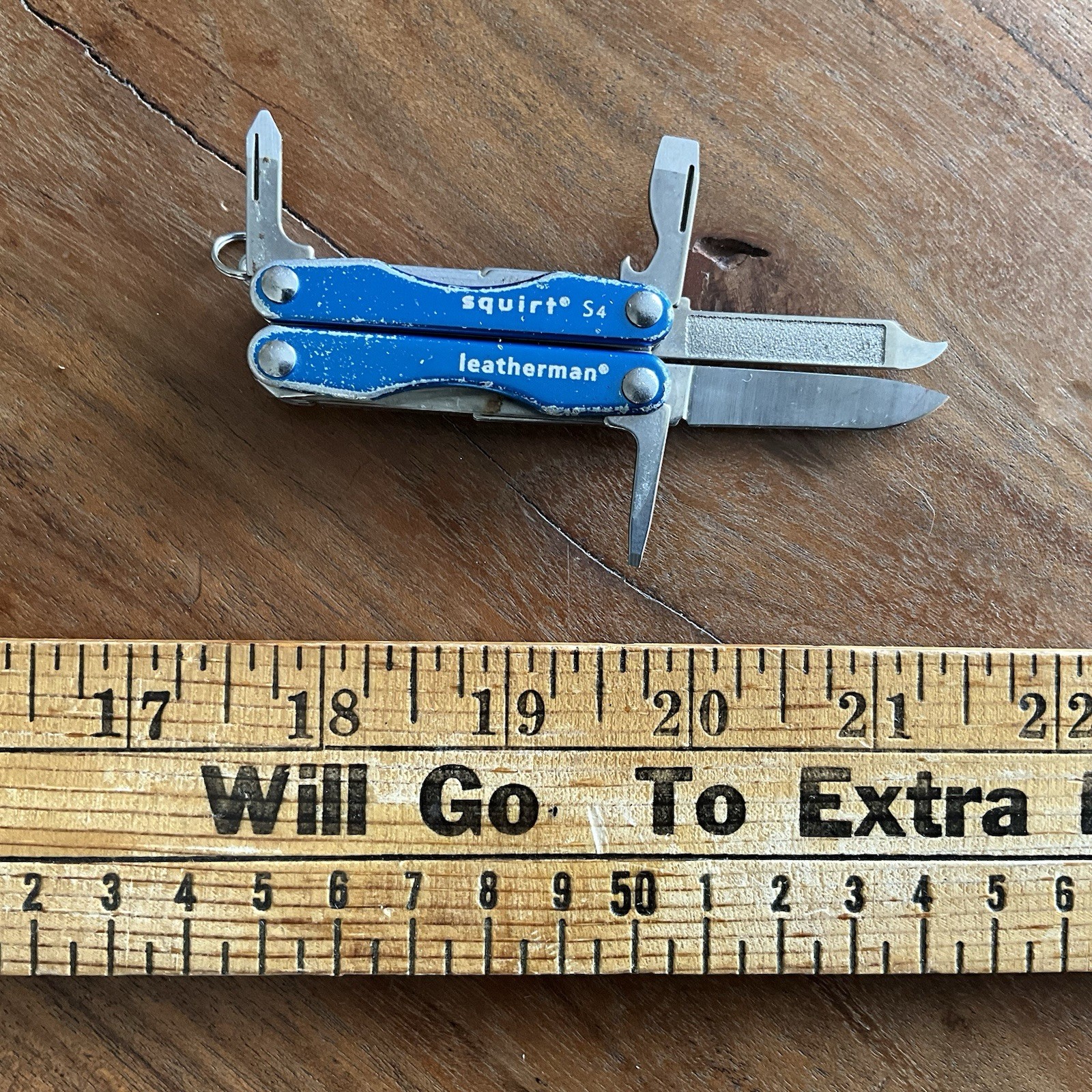 Leatherman Squirt S4 Blue Multitool Discontinued Made in the USA