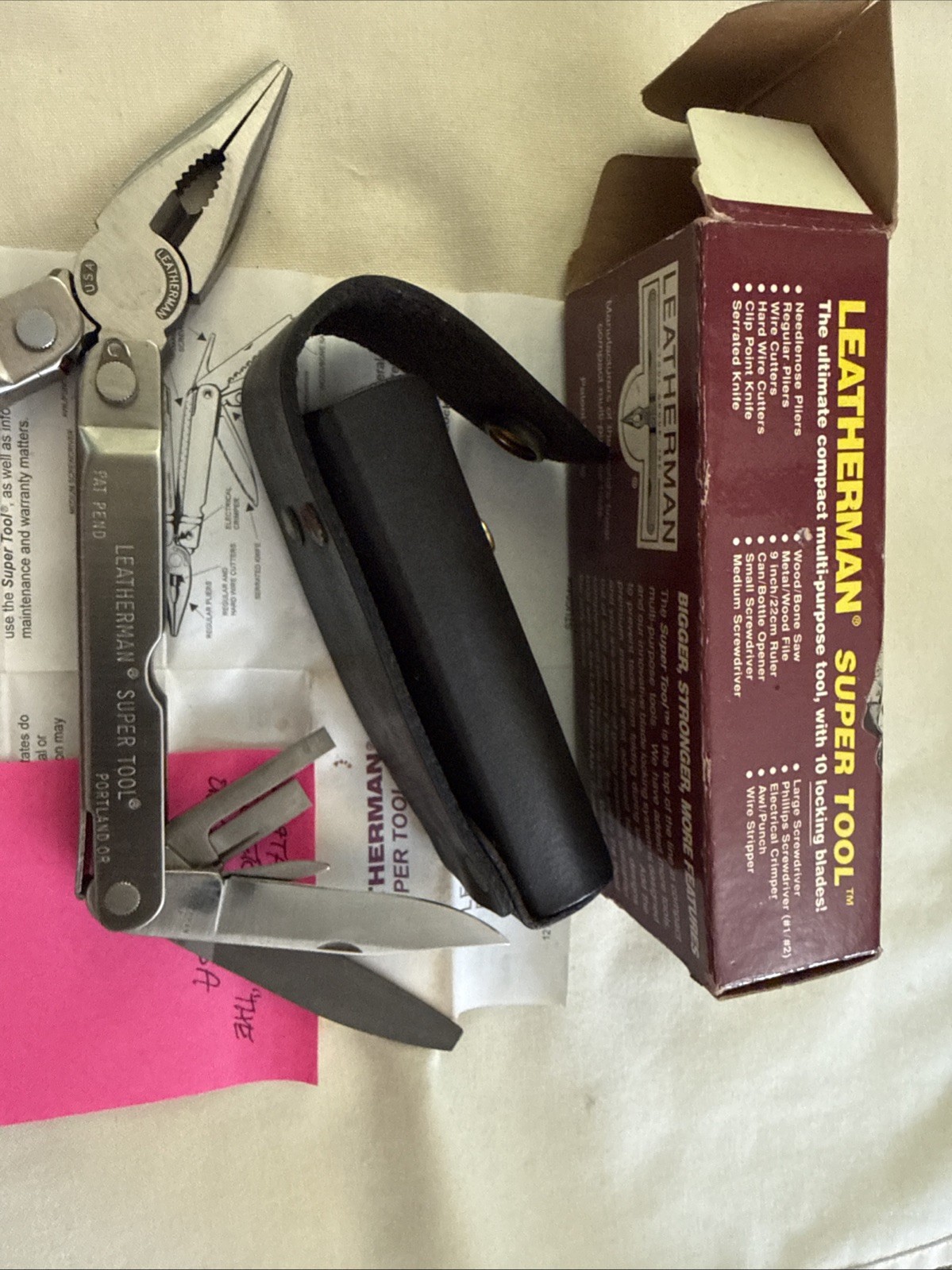 Leatherman Super Tool “The Original” USA Multi Tool NIB w/Paperwork Bigger+++