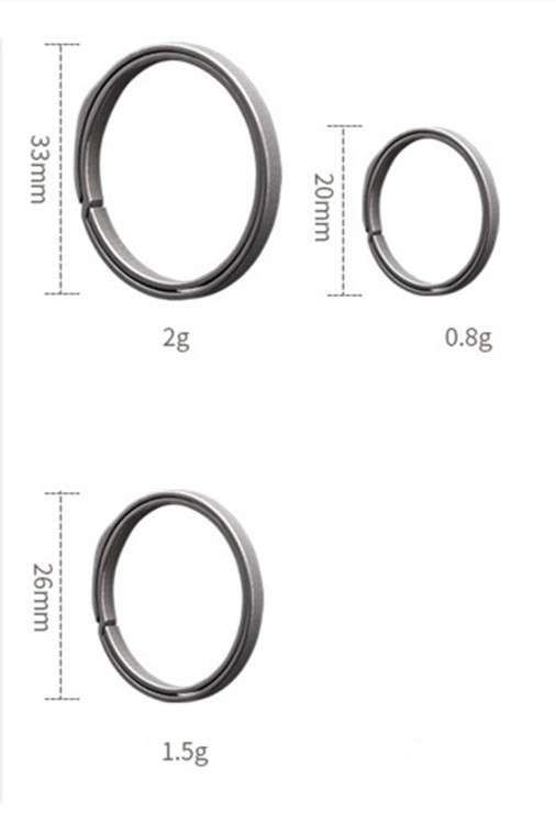 Outdoor Pendant Tool CNC Titanium Alloy EDC Concise Round Key Ring Key Chain