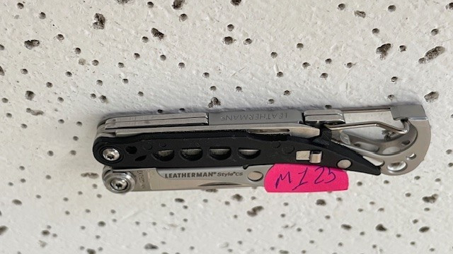 Vintage Leatherman Style CS Black Scissors File Knife Multi Tool – – – – –