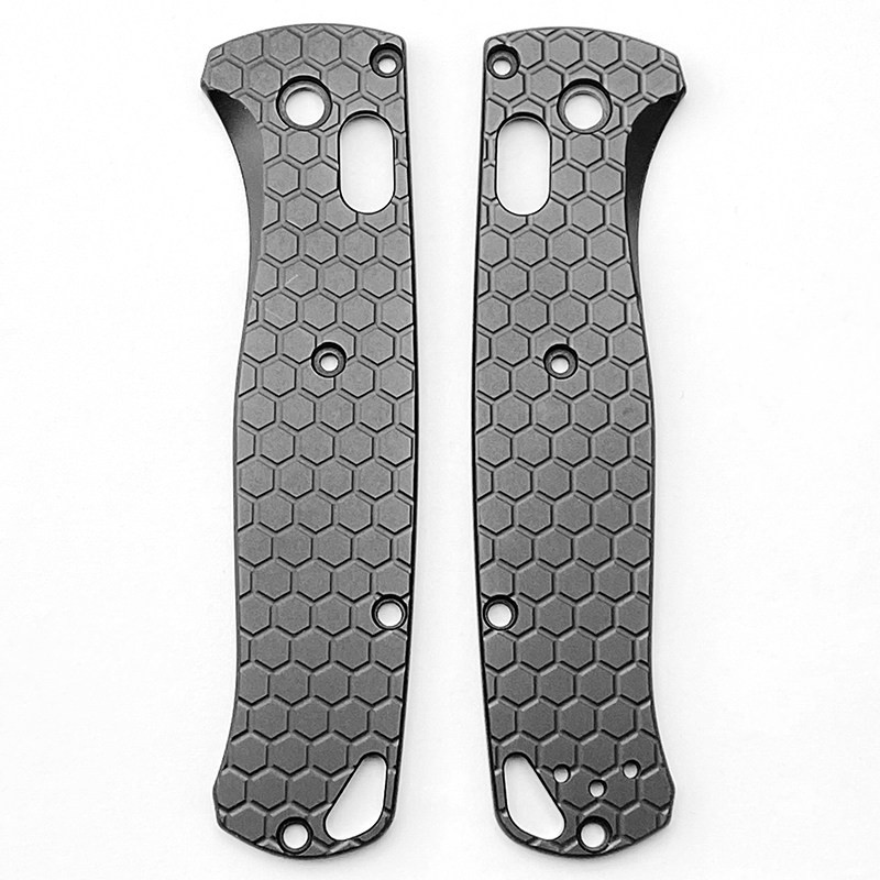 25g Hexagon Honeycomb Scales – Sandblast Aluminum, for Benchmade Bugout 535 Mod