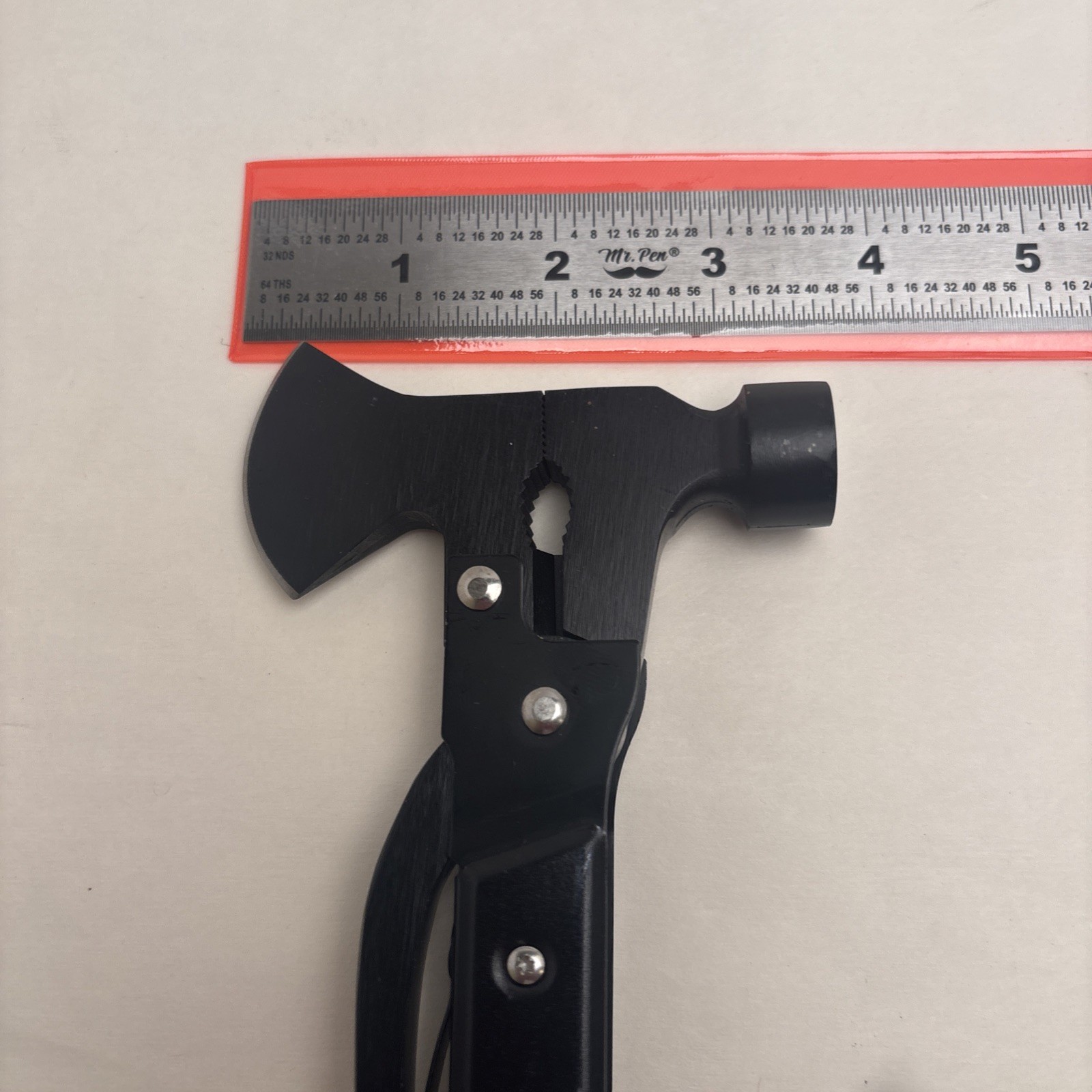 Axe Style Folding Multi Tool Pliers Knife Saw Black Tactical Travel Work Camp