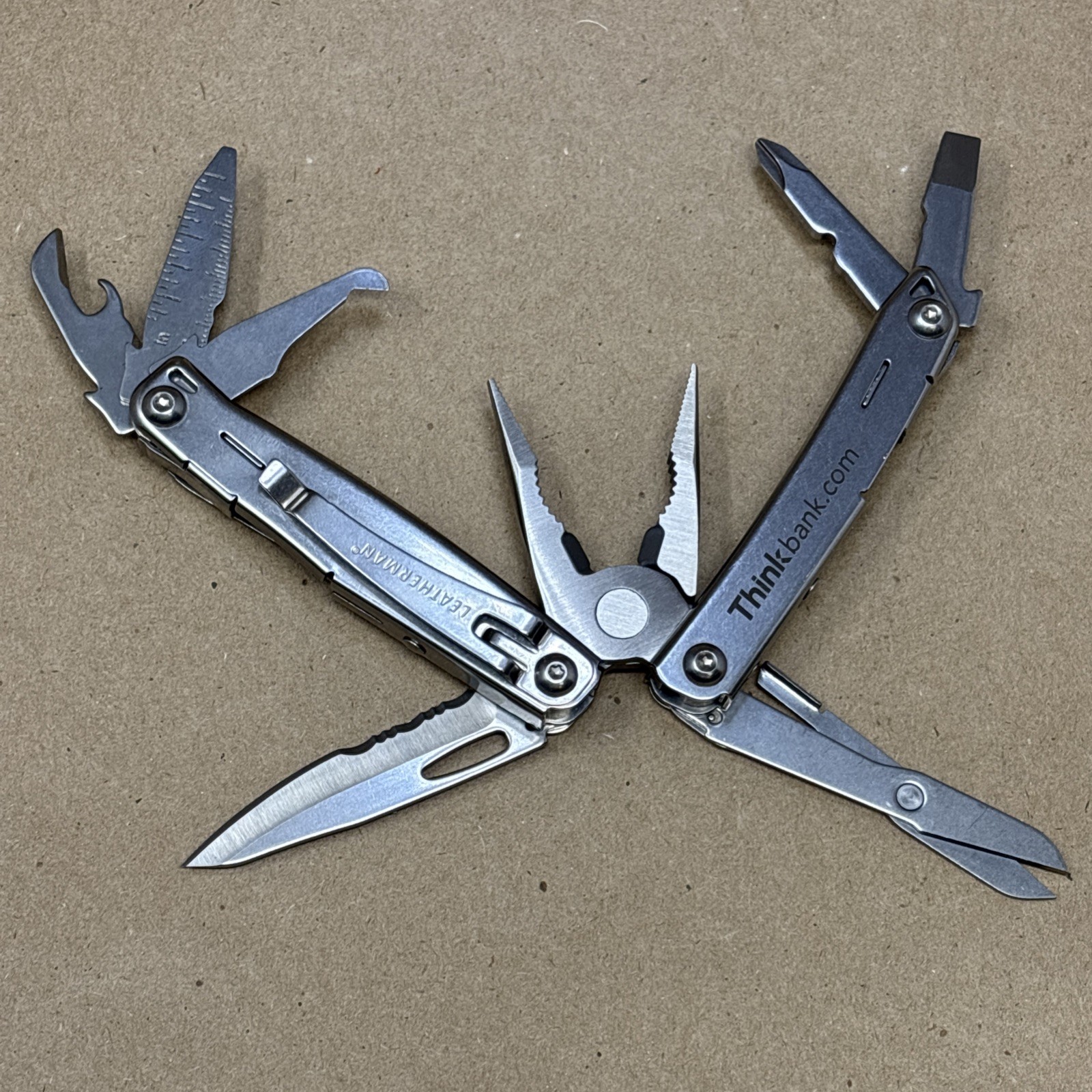 Leatherman Wingman multi-tool with pocket clip USA Company Logo Thinkbank.com