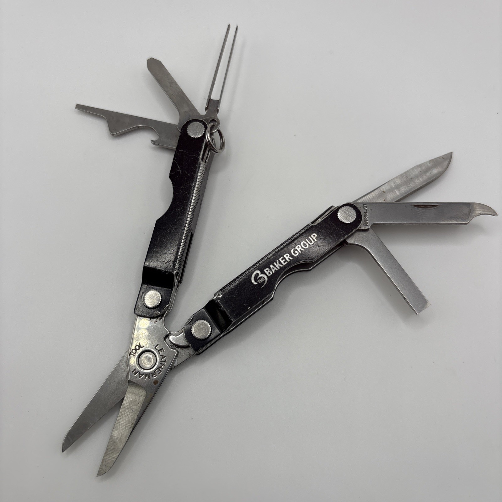 Leatherman Micra Multitool in Black “BAKER GROUP” Engraved – 8-11