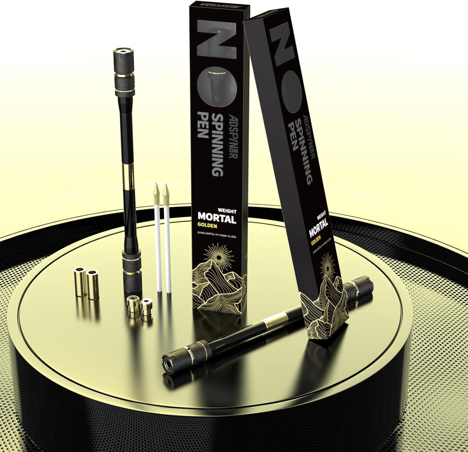 Weighted Mortal Spinning Pen Mod for Advanced Tricks – Gold Finish