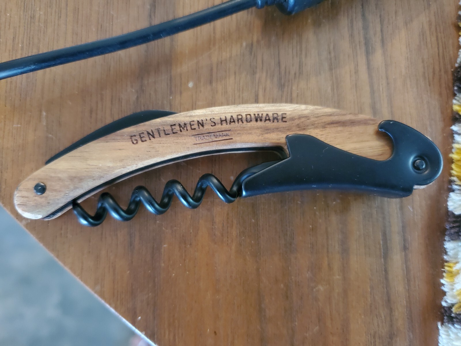 Gentlemen’s Hardware Wilderness Multi Tool Corkscrew Bottle Opener Knife Wooden
