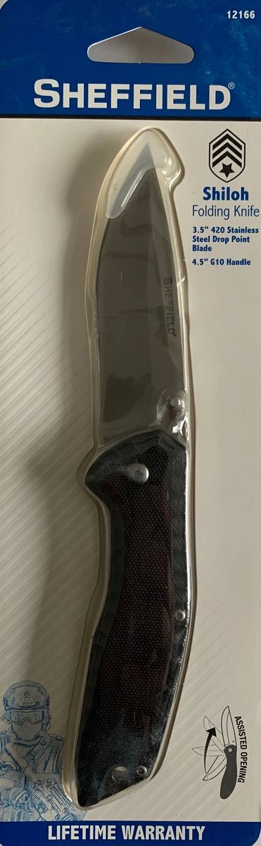Sheffield 12166 Cruiser Shiloh 3.5″ Drop Point Assisted Opening Knife Lifetime
