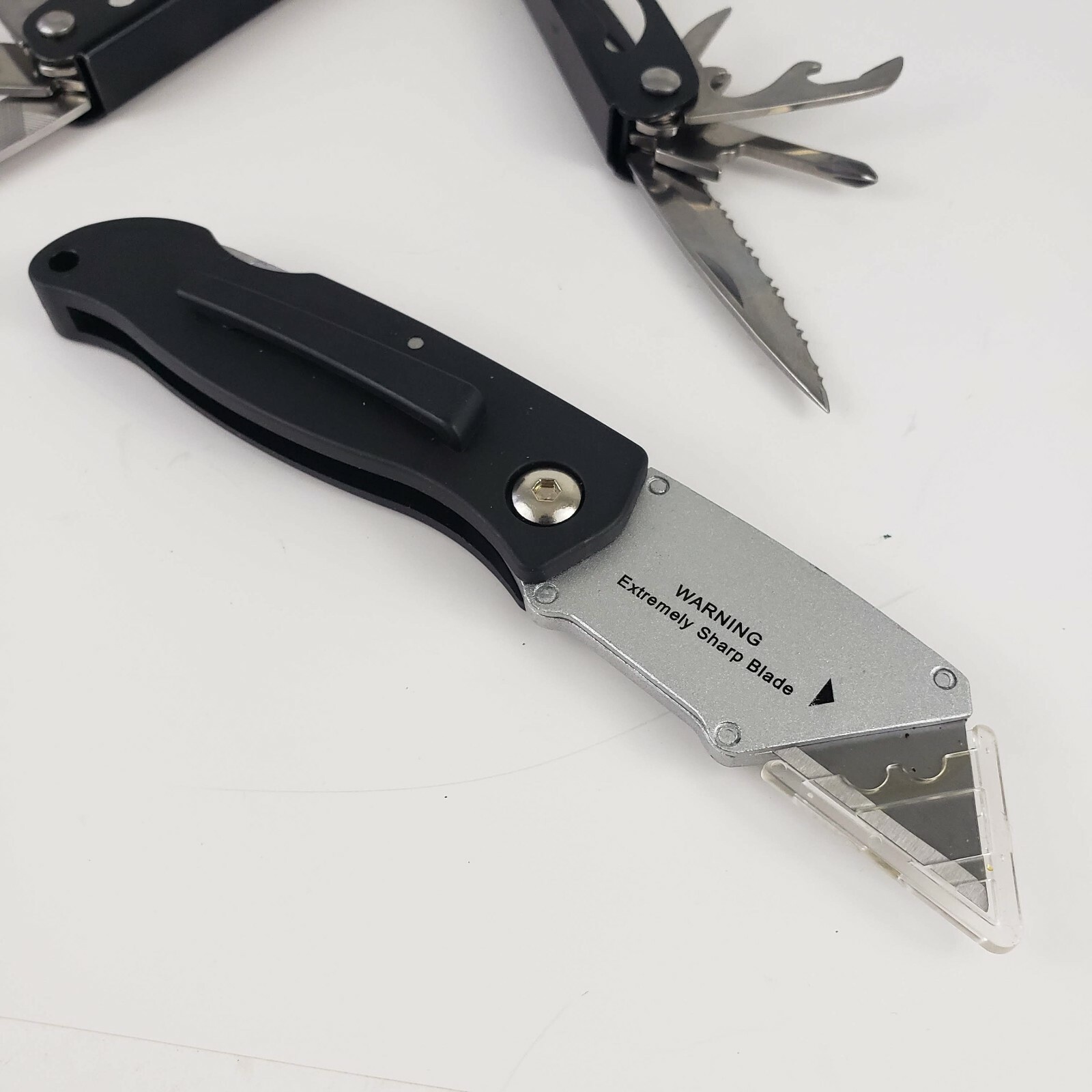 Sheffield Multitool And Box Cutter Knife Set Of 2 In Carrying Case