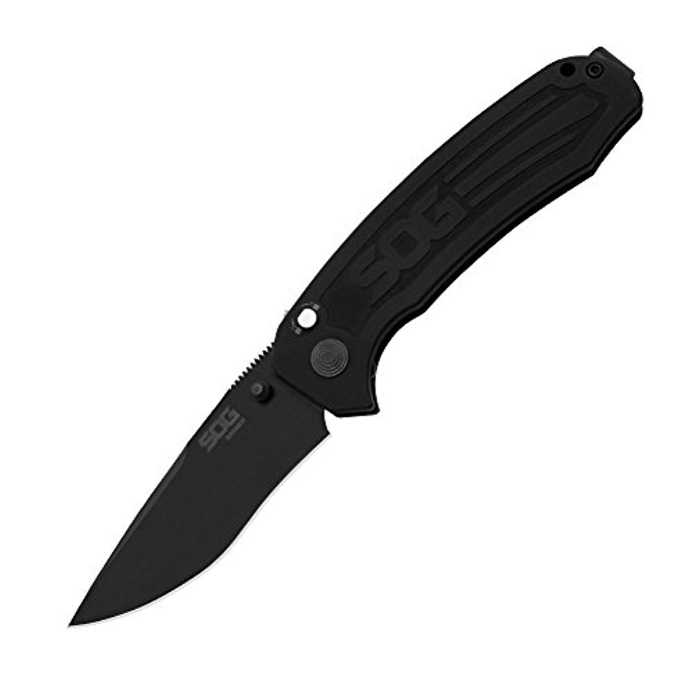 ~NEW~ SOG Banner BA1001 folding knife, black w/ black cerakote blade, USA made