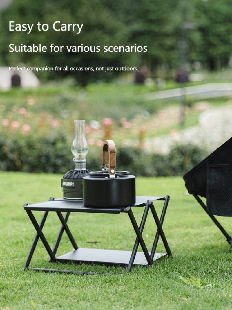 Outdoor folding storage rack multifunctional aluminum alloy small table