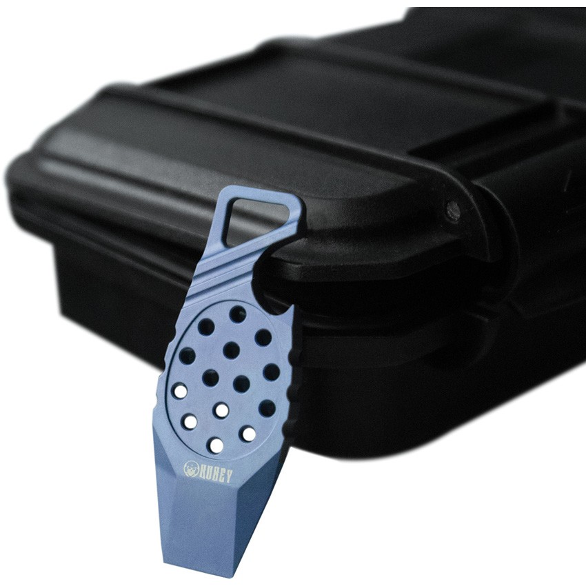 Kubey Blue Titanium Keyring Pry Bar Bottle Opener Multi-Tool 447B