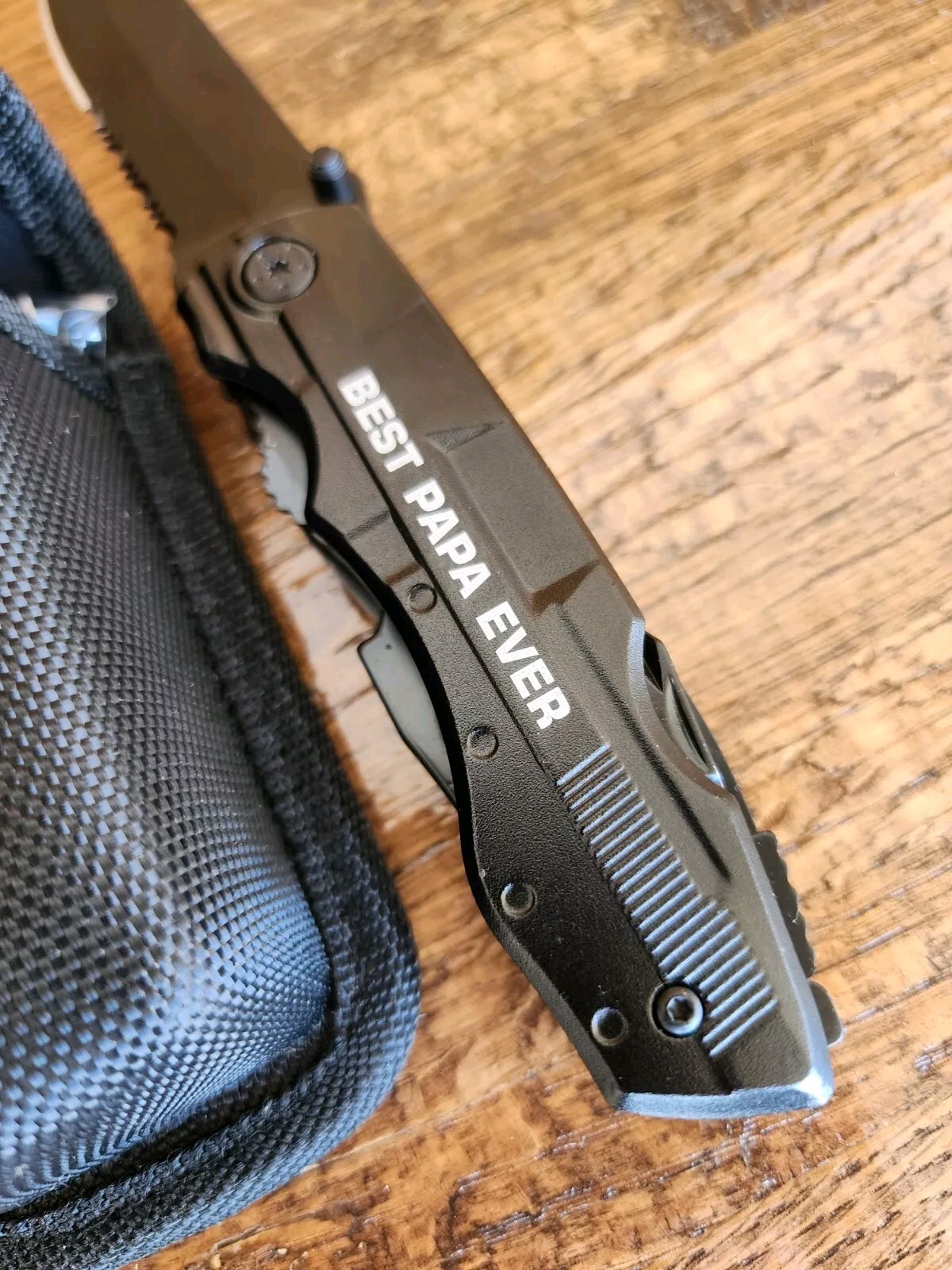 “BEST PAPA EVER” Multitool Knife Gift for Dad Grandpa Pliers Screwdriver Camping