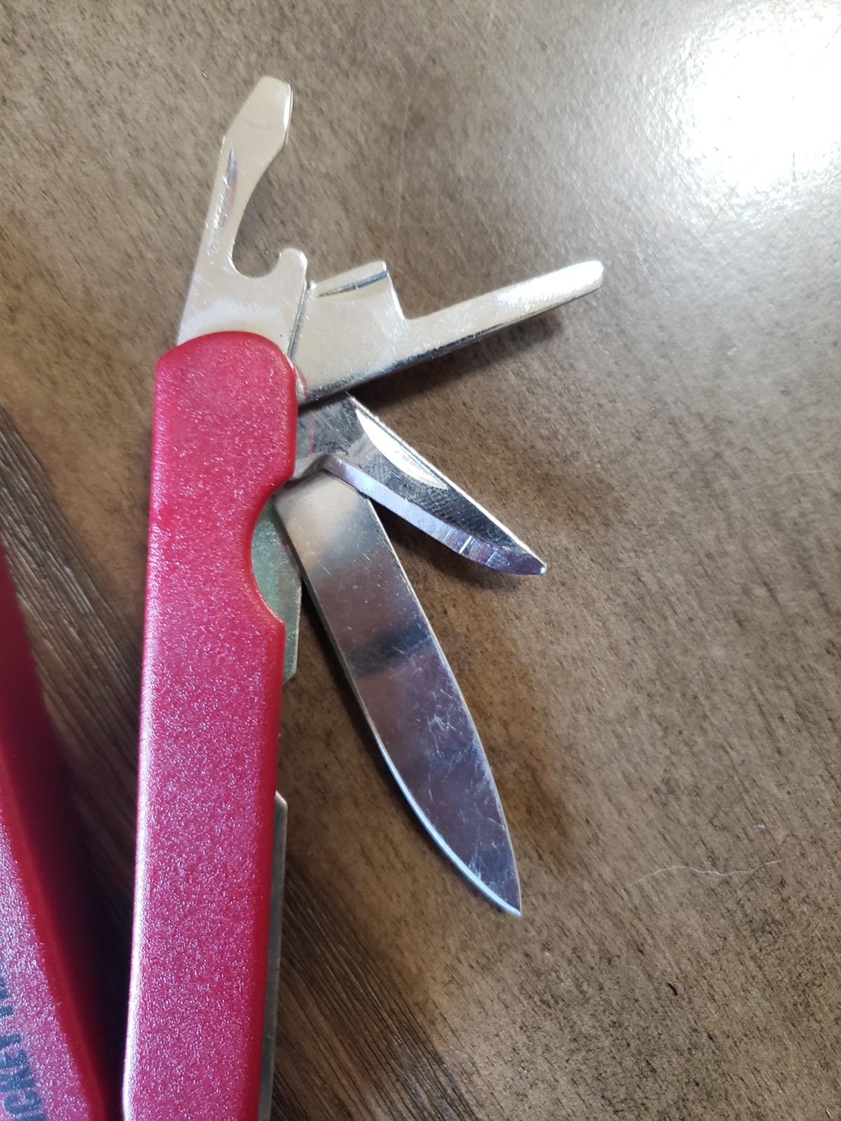 VINTAGE MICKEY THOMPSON TIRES BRANDED MULTI TOOL WITH CASE PLIERS KNIFE