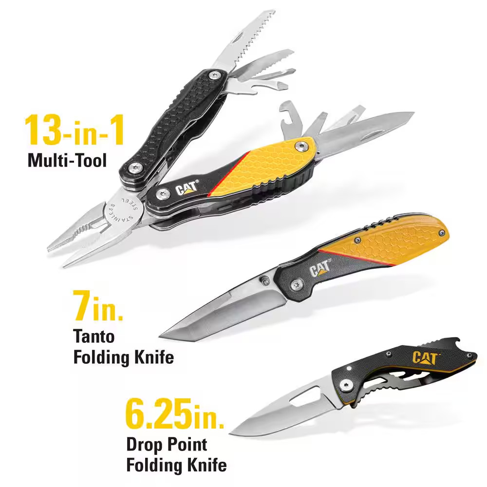 13-In-1 Multi-Tool and Pocket Knives Gift Box Set (3-Piece)