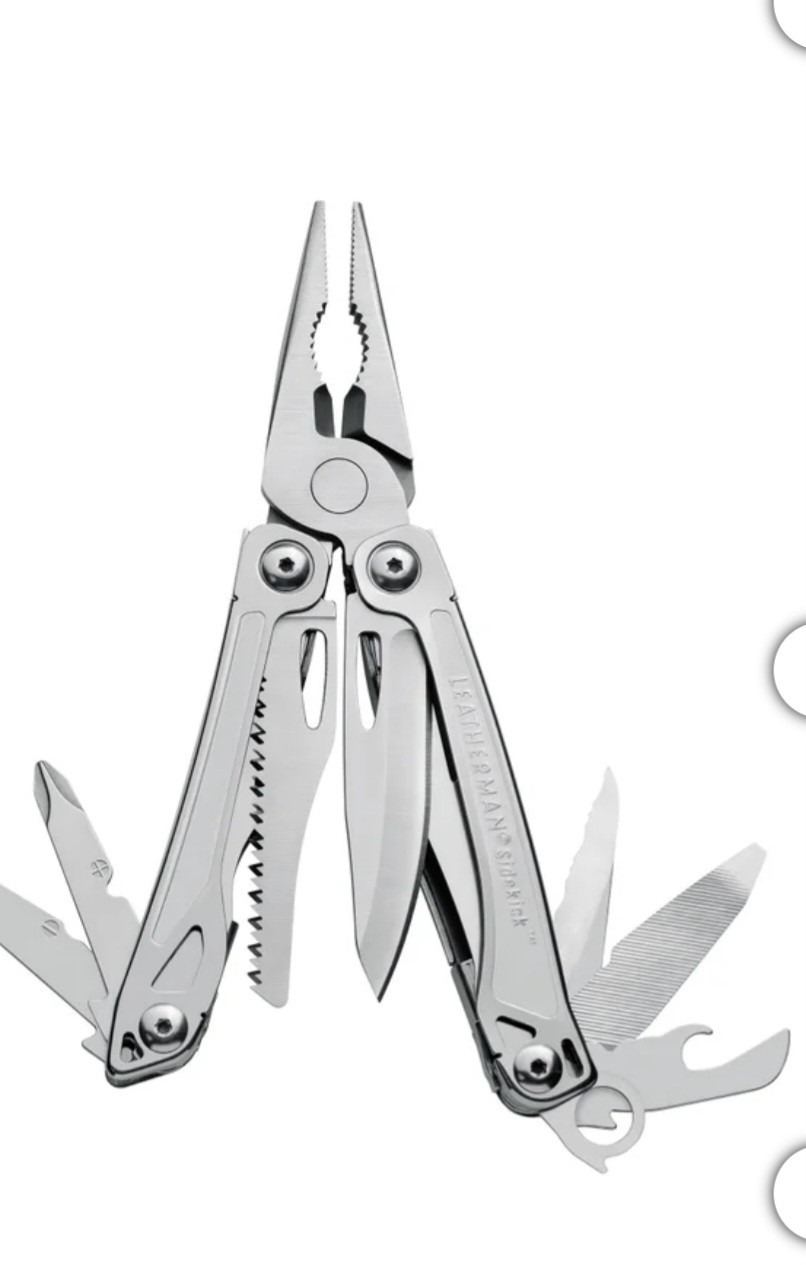 Leatherman Sidekick silver W/14 Told And Heavy Duty Nylon Sheath NIB