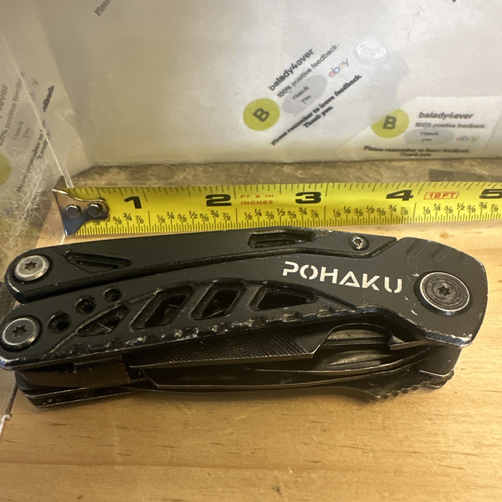 Multitool Knife, Pohaku 13 in 1 Pocket Multitool, Multi Tool with 3″ Large Blade