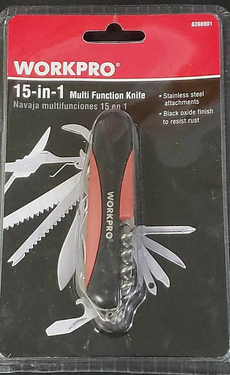Workpro 15-in-1 Multi Function Pocket Knife 8398901