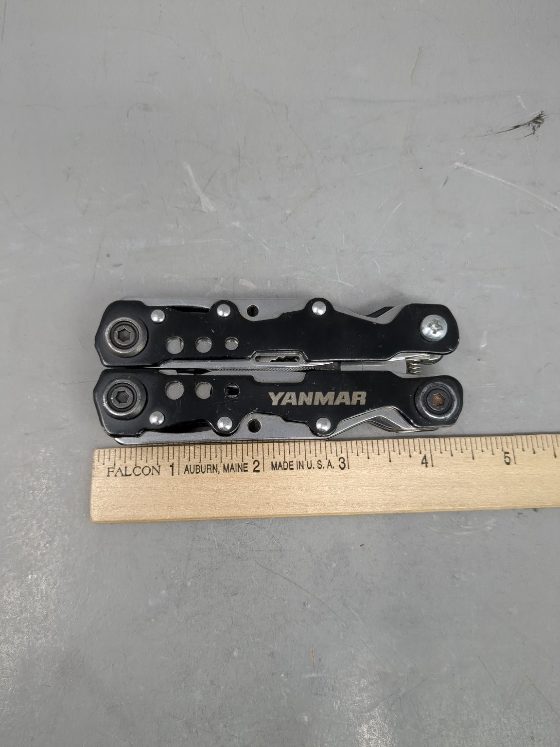 Yanmar Multi-Tool Camping Pliers Stainless Steel Black Handles