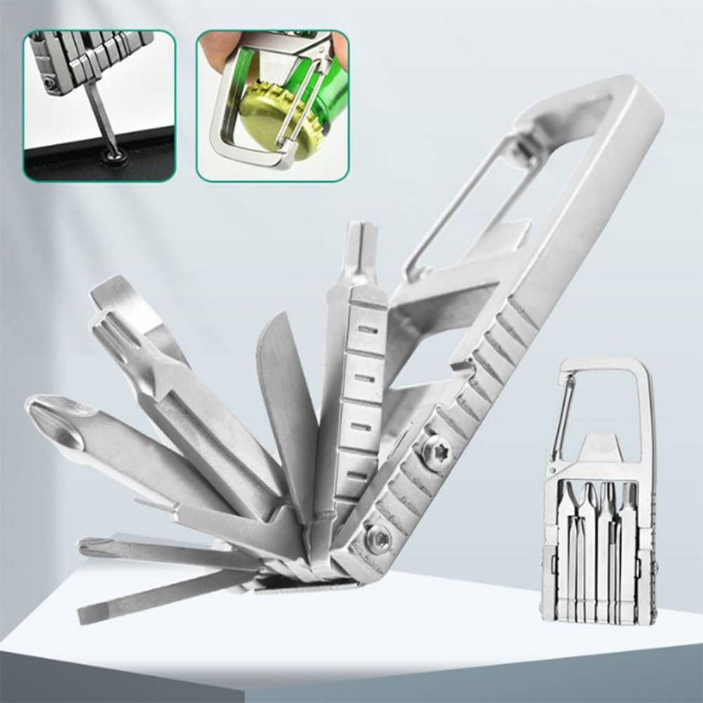 12 in 1 Keychain Multitool Screwdriver Bit, Portable Pocket Tool with Screwdr…