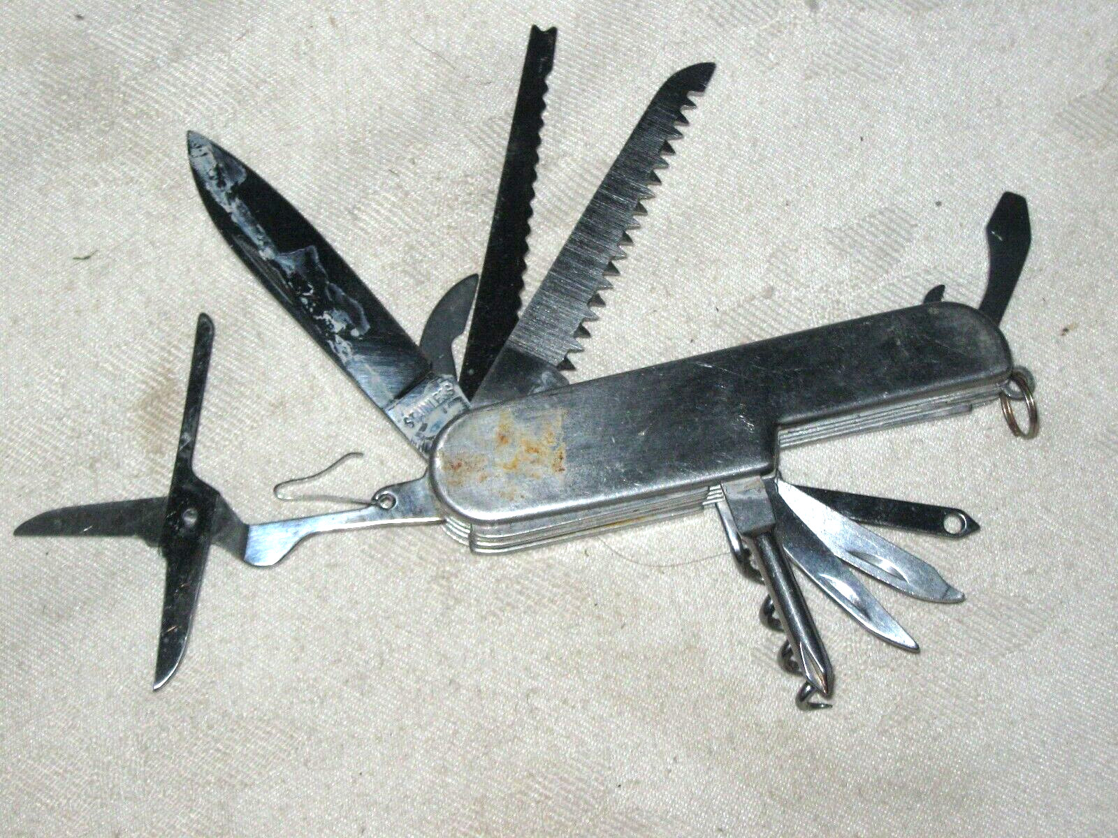 A Small 16-in-1 Stainless Steel Multi Function Tool Pocket Knife