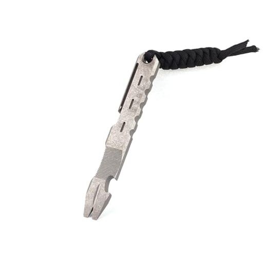 Titanium EDC Pry Bar with Nail Puller Bottle Opener Function with Pocket Grey