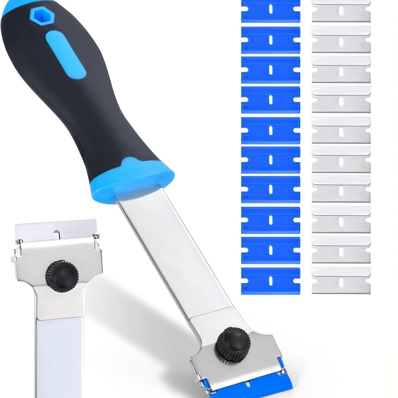 Long Handle Adhesive Scraper Extended Pole Razor Blade Remover Tape Film