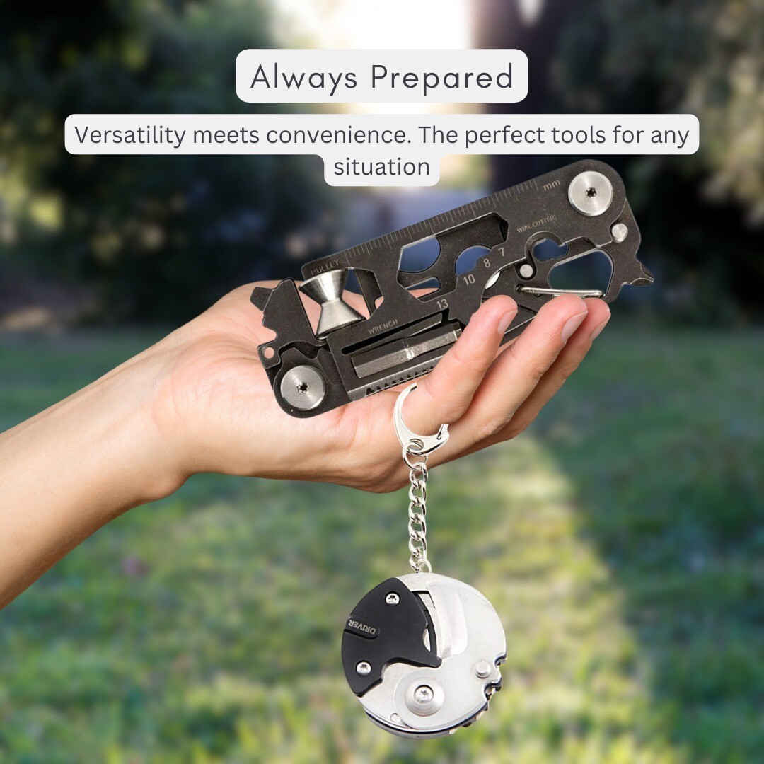 Compact Multi Tool Pocket Knives for Camping & Pocket Tools Combo Pack