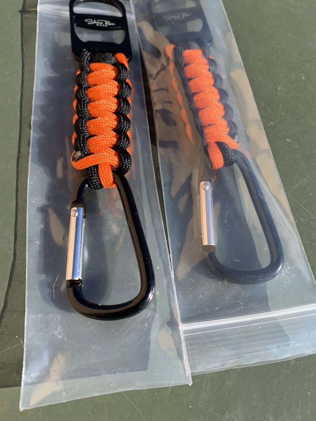 Lot 2 NEW Stone River Gear Paracord Keychain With Bottle Opener & Carabiner