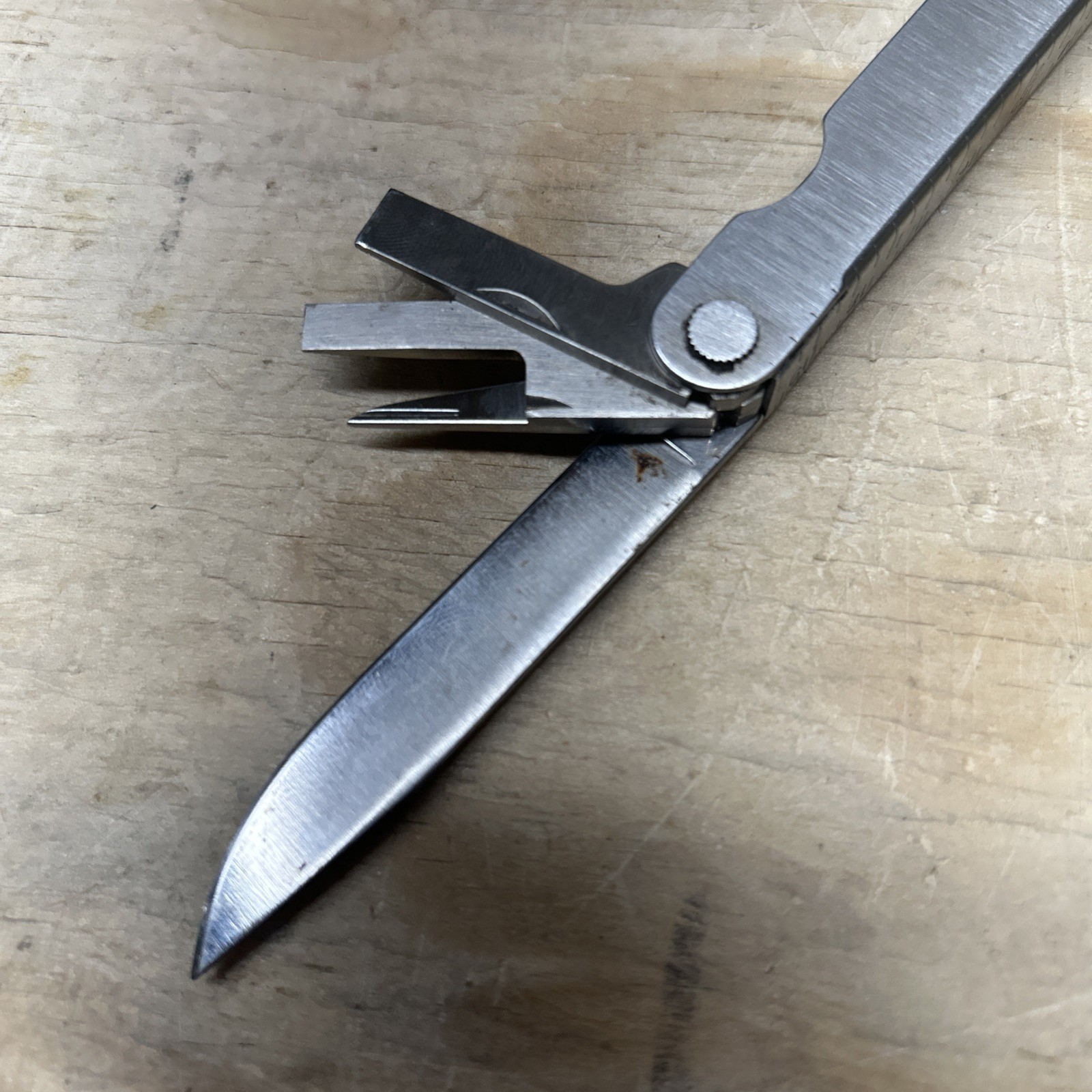 Original Leatherman PST POCKET SURVIVAL TOOL Vintage With Sheath Stainless Steel