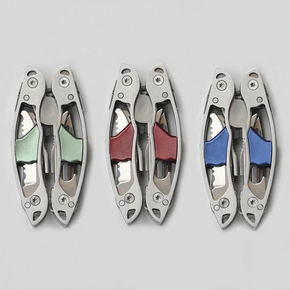Compact 13 In 1 Micro Multi-tool Stainless Steel Extremely Useful w/Pouch-Blue