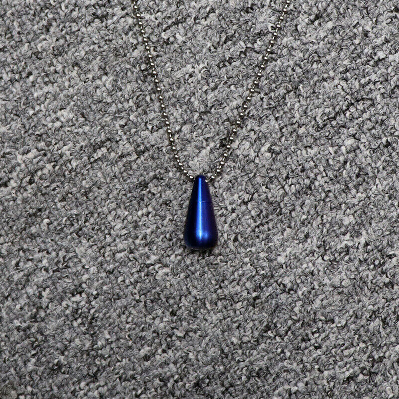 Titanium Pill Case Organizer Container Holder Waterproof EDC Keychain Pendant
