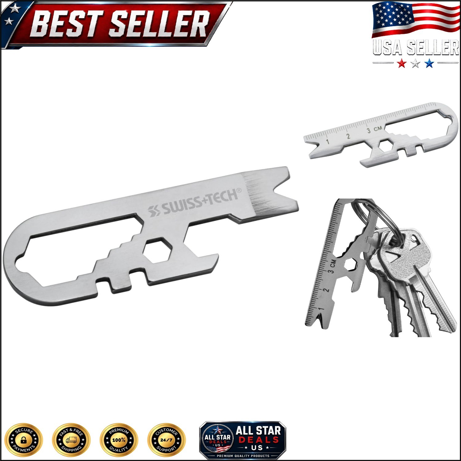 ST67129 14-in-1 Micro Wrench Multi-Tool – Compact Stainless Steel Design