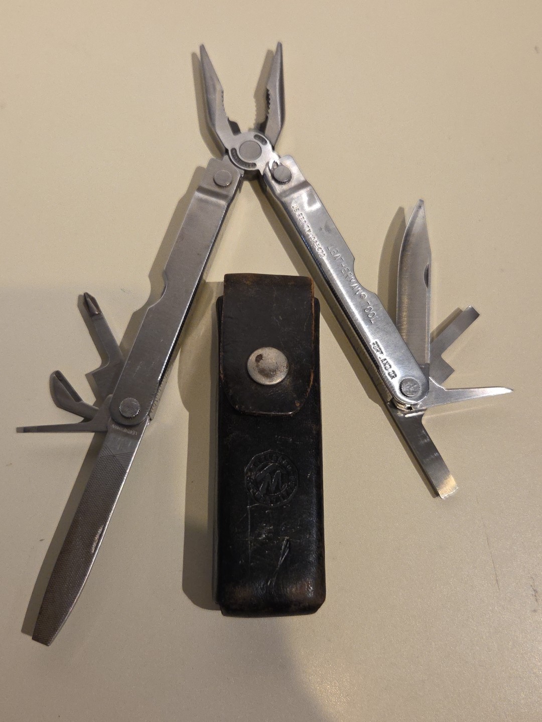 Vintage Original Leatherman PST POCKET SURVIVAL TOOL US Reg. 1325473 W/ Case