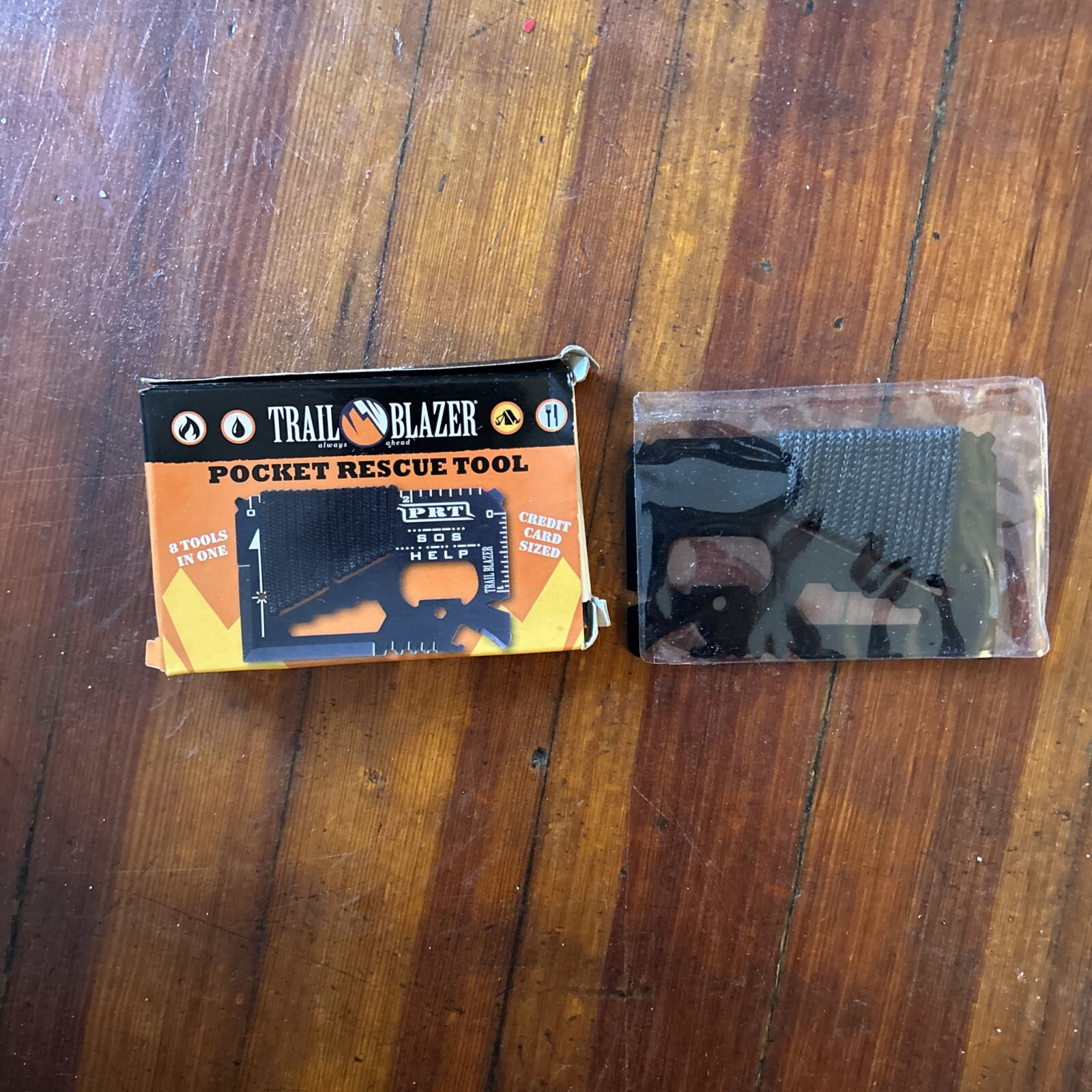 Trailblazer pocket rescue tool credit card sized eight tools in one
