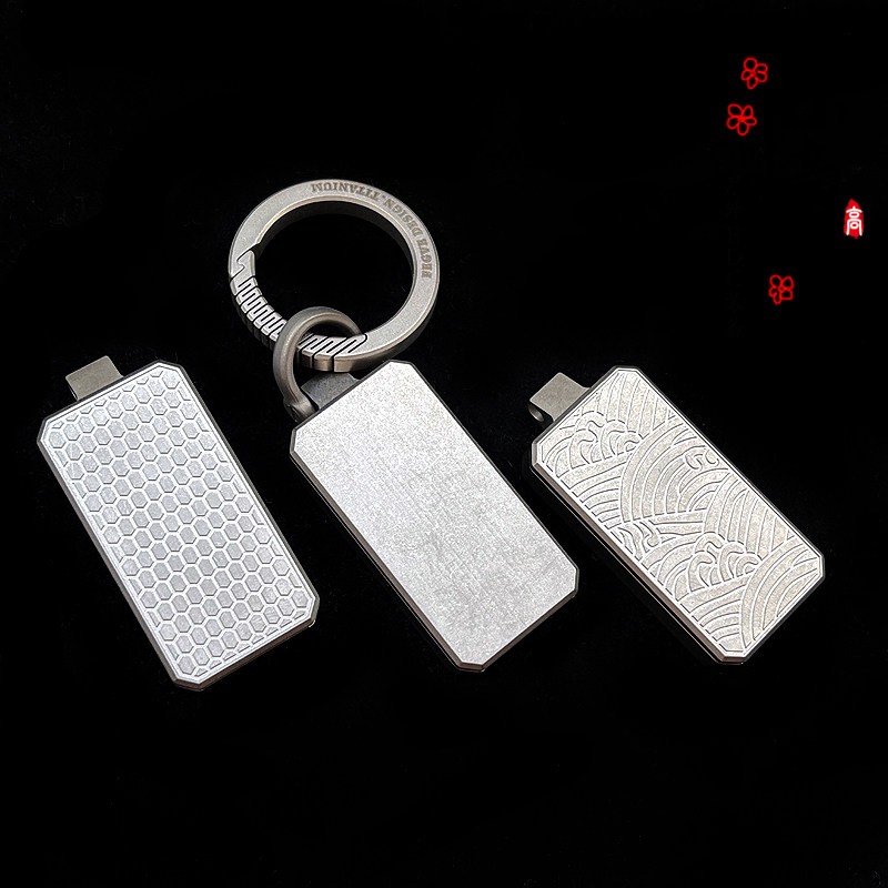 Titanium Alloy EDC Dog Tag Necklace Storage Box Mechanical Slider Fidget Toy