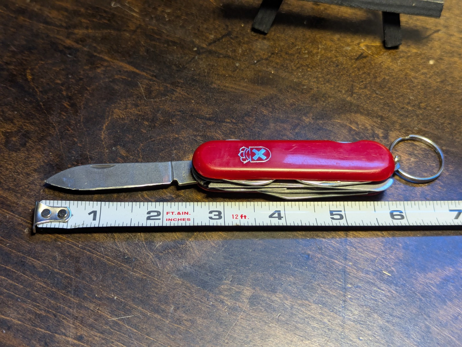 10-Tool Multi-Tool Pocket Knife Vintage Stainless Steel Japan Red (Missing 11th)