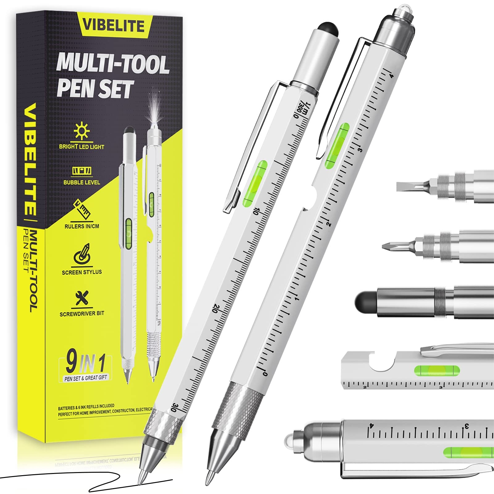 Gifts for Men Dad Him 9 in 1 Multitool Pen Set Gadgets for Men Gifts for Dad …