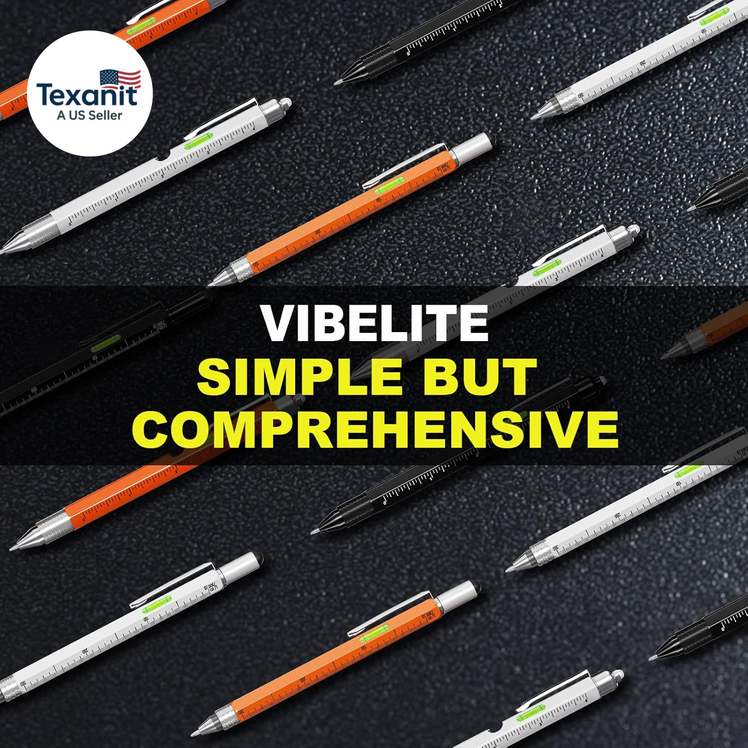 11 in 1 Multitool Pen Set with LED, Stylus, Level, Screwdriver, Flathead, Valent
