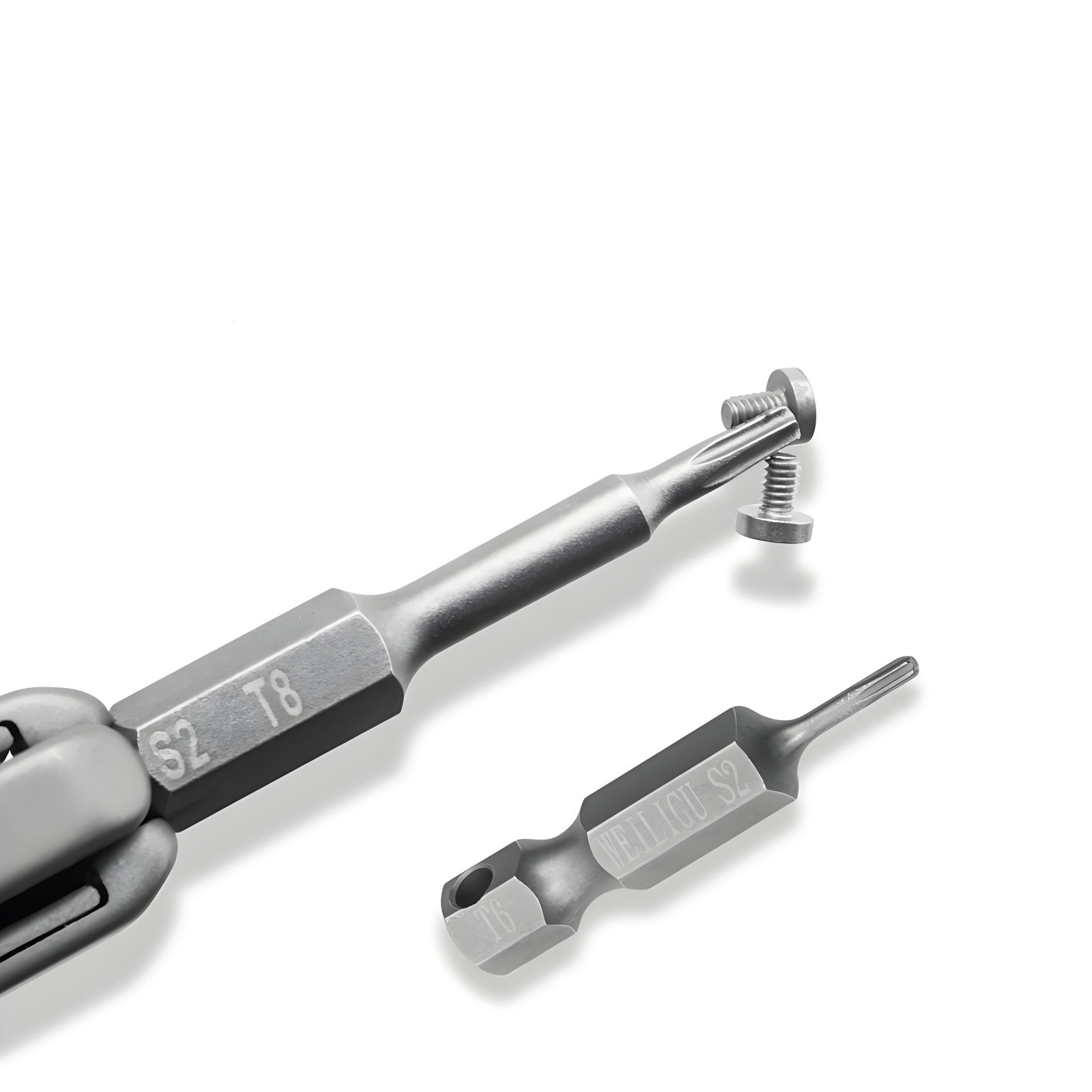 Titanium Alloy Pocket Screwdriver with T6 T8 Driver Bits Tools Portable