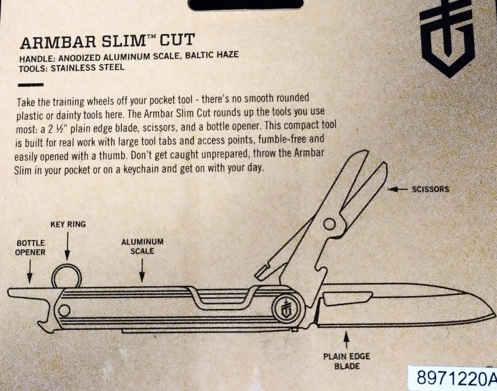 Gerber Armbar Slim Cut Multi-Tool Knife Color: Baltic Haze